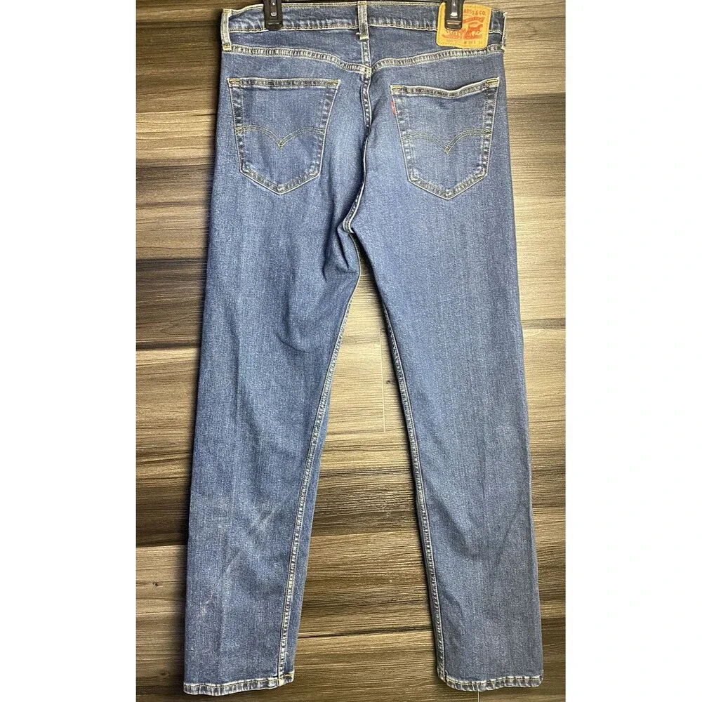 Levis Jeans 34x34 Blue 505 Denim Outdoors Western Cowboy Rodeo Red Tab Mens